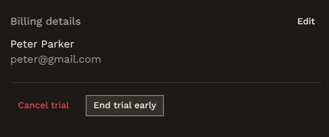 End trial early