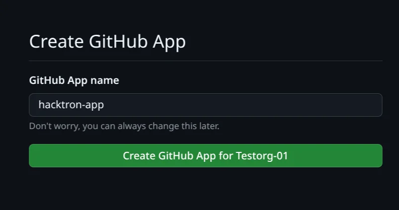 Create GitHub App