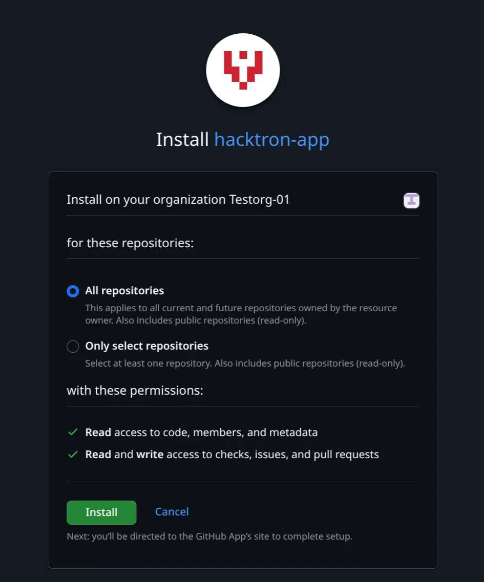 Install GitHub App