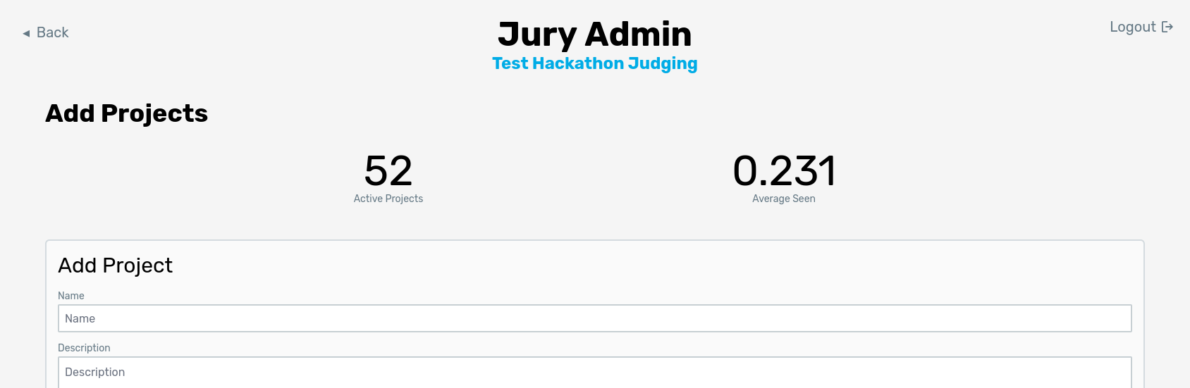 Add Projects Page