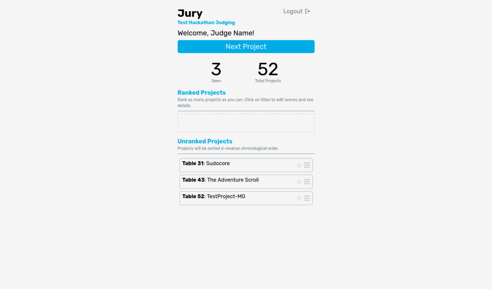 Judge Dashboard