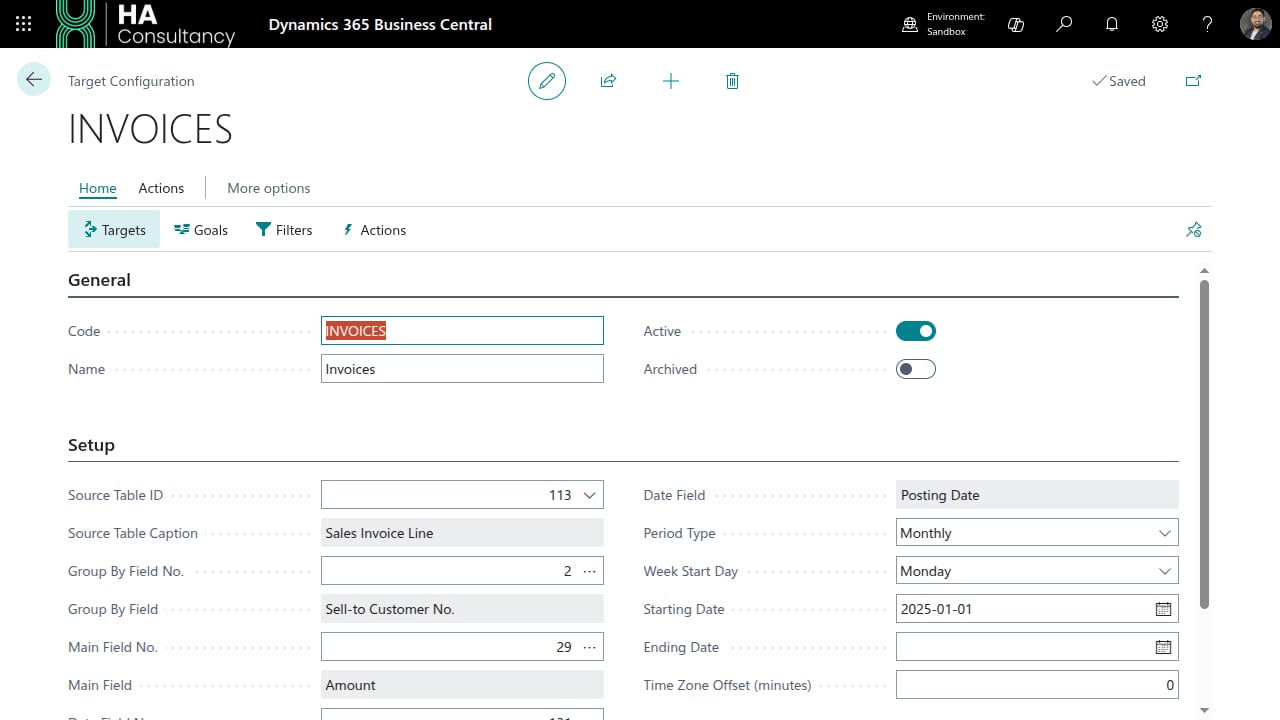 Selecting the source table and fields