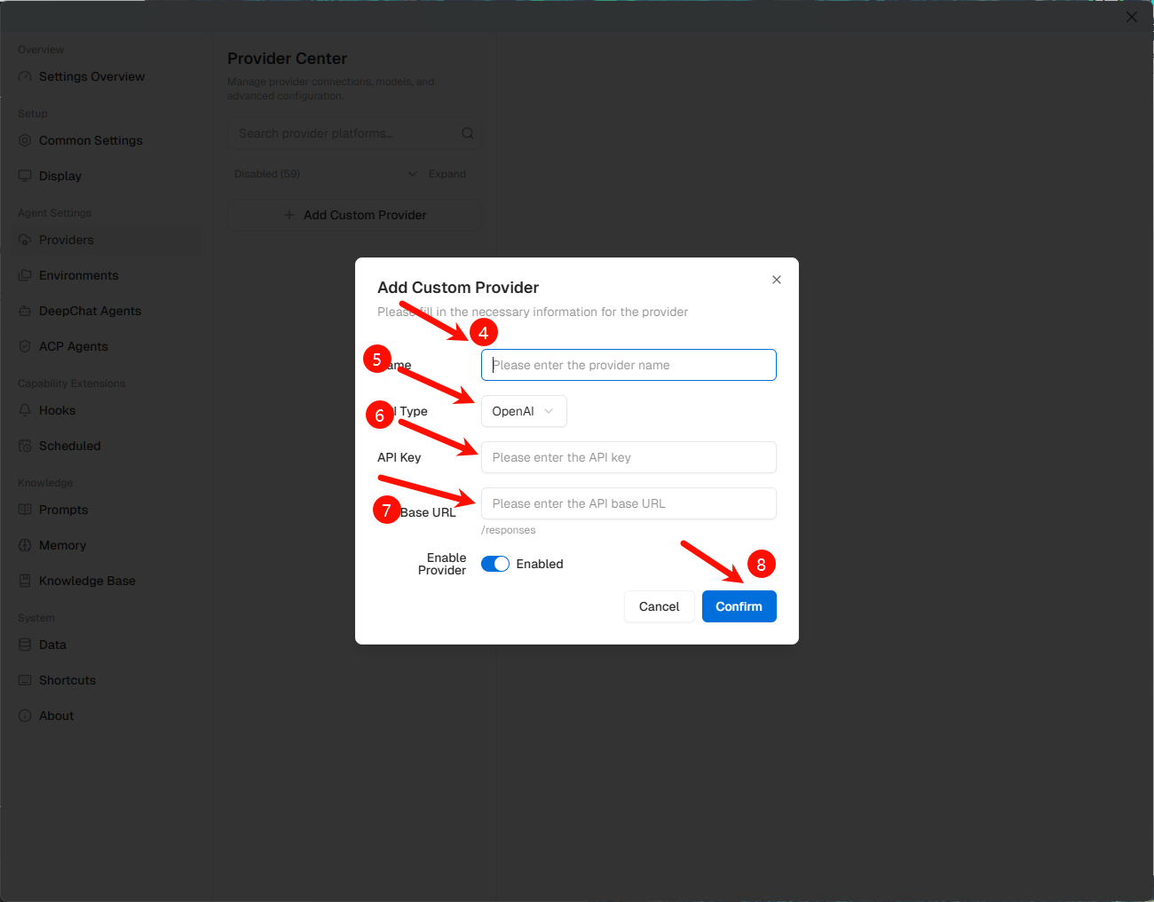 Fill in HaiRoute configuration