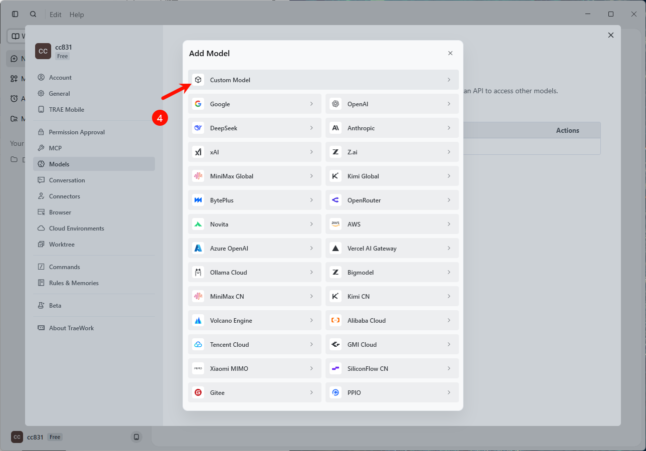 Choose OpenAI Chat Completions
