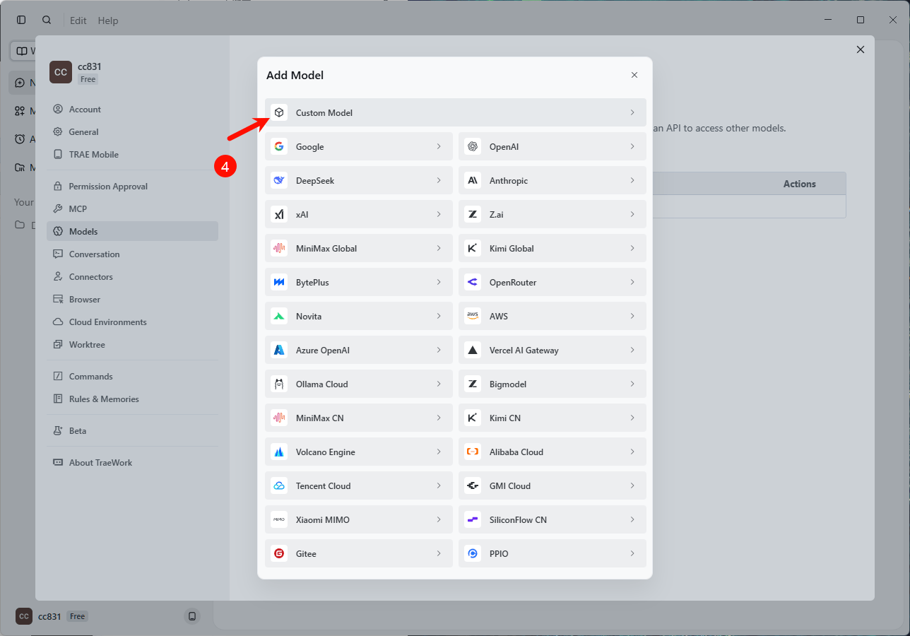 Choose OpenAI Chat Completions