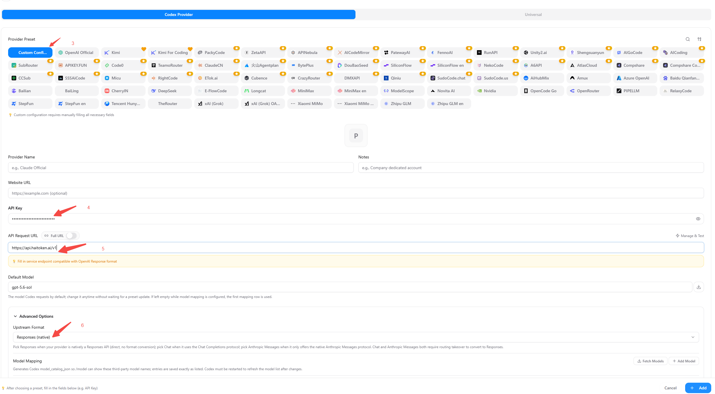 Configure a custom HaiRoute provider