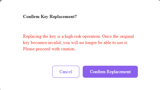 Key overwrite reminder — all business IDs