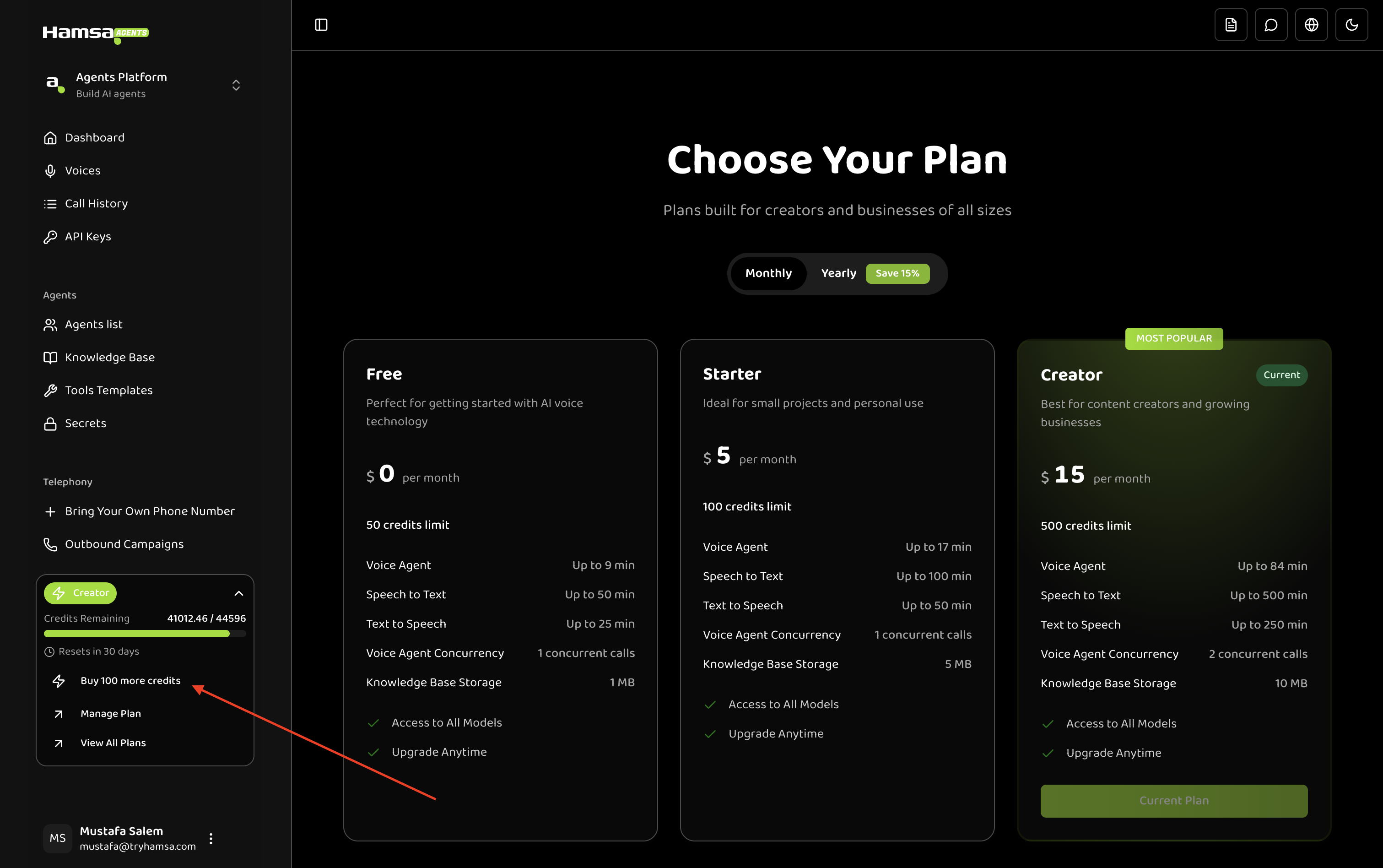 Add a top-up package.