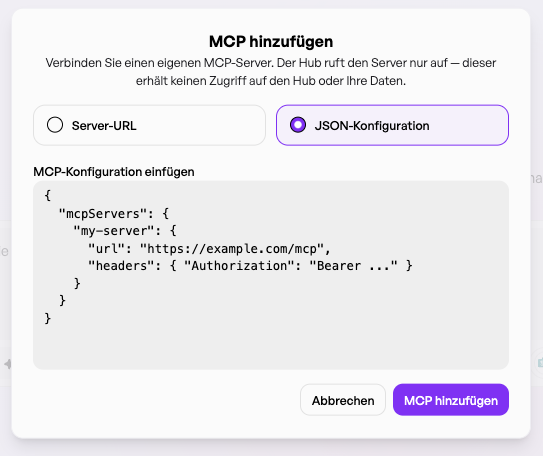 MCP Server 2 Anbinden Handbuch