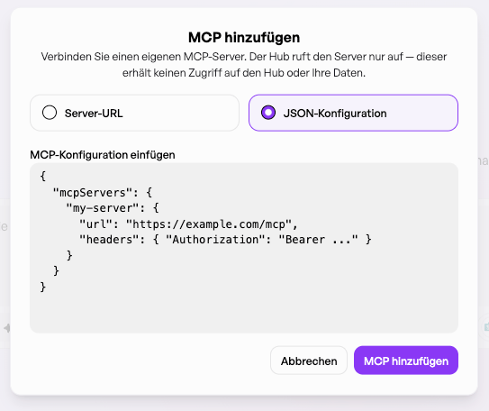 MCP Server 2 Anbinden Handbuch