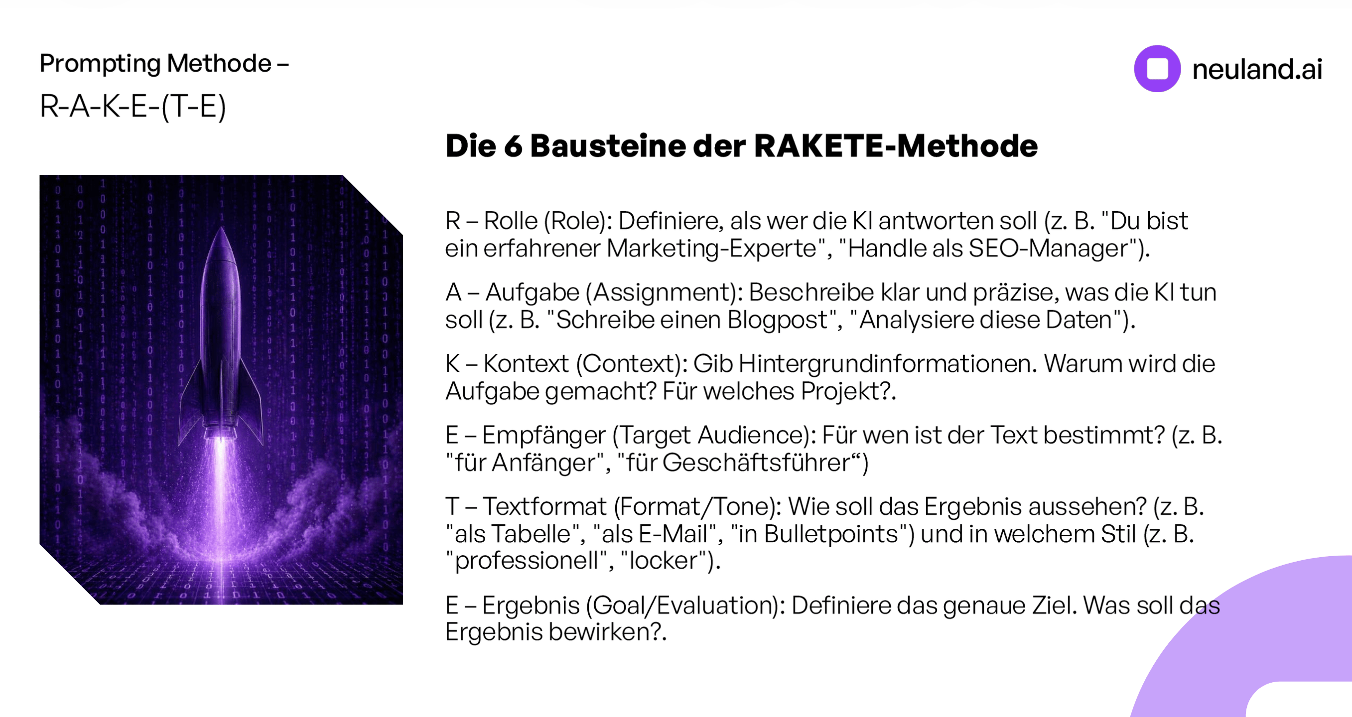 Rakete Prompting Deutsch