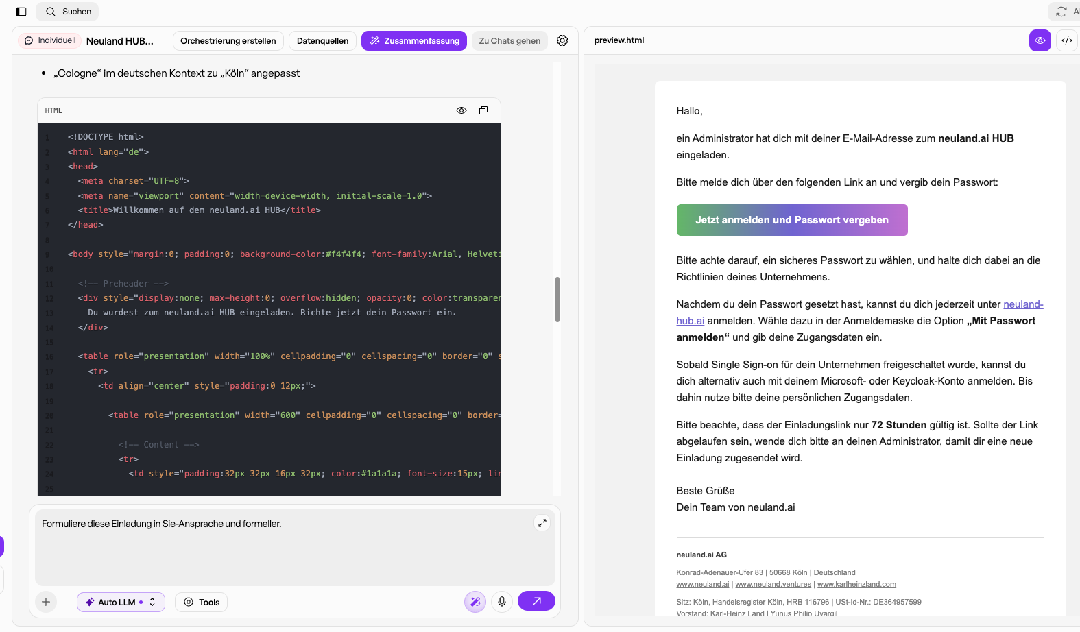 Admin Handbuch Mail Vorlage Html Vorschau Hub