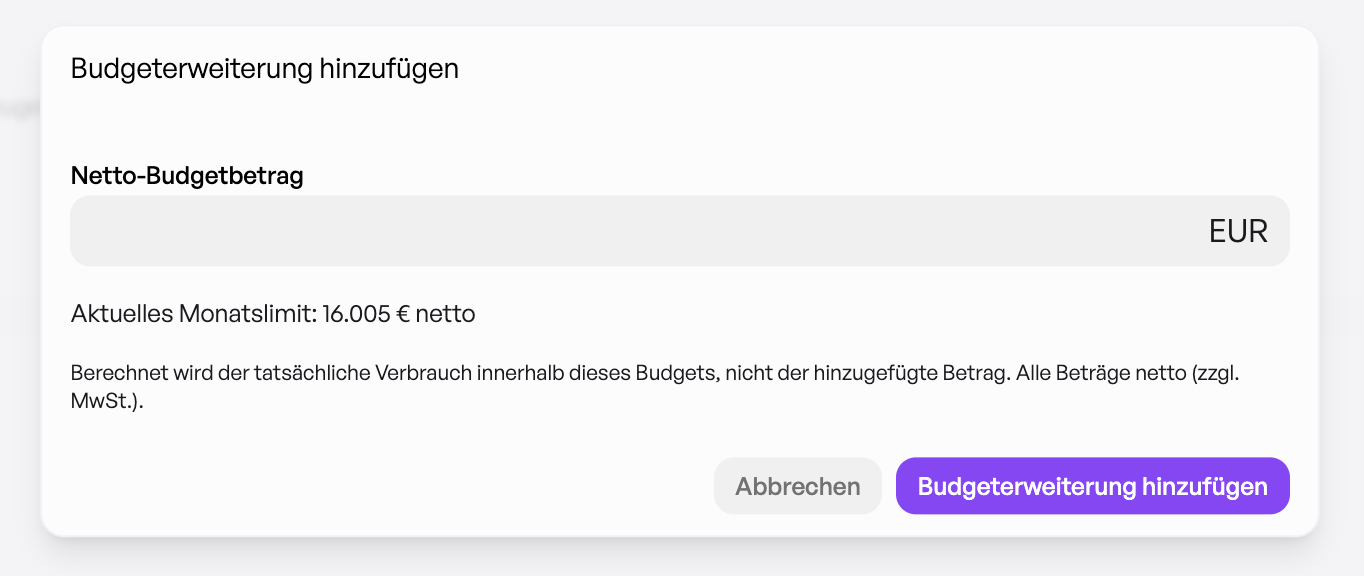 Budgeterweiterungt Handbuch Screenshot 1