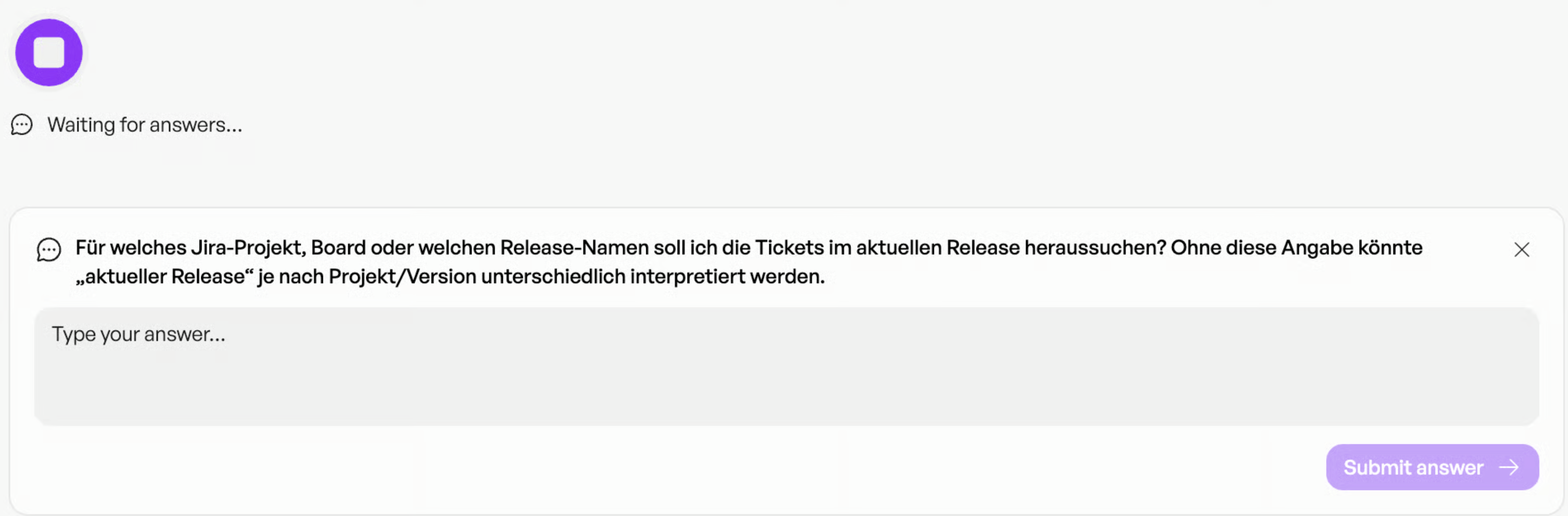 User Clarification Jira Projekt
