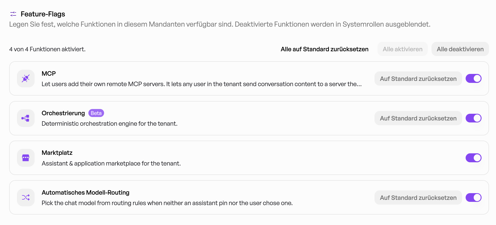 Feature Flags Admin Handbuch September 2026
