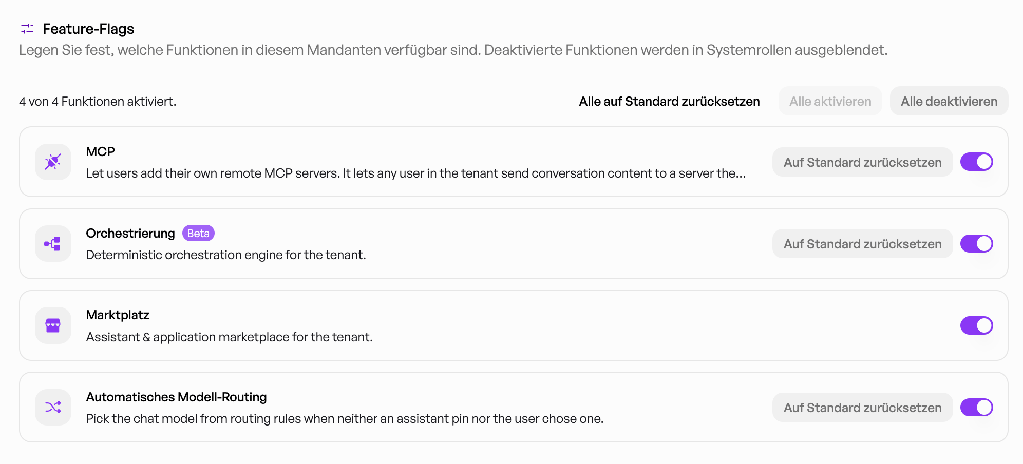 Feature Flags Admin Handbuch September 2026
