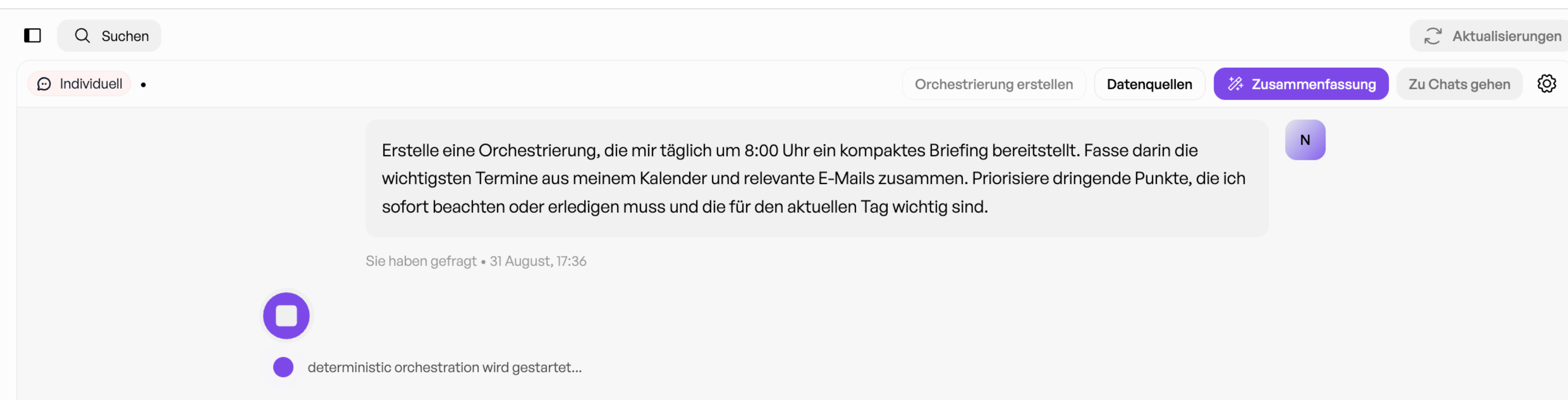 Orchestrierung Erstellen Verarbeiten