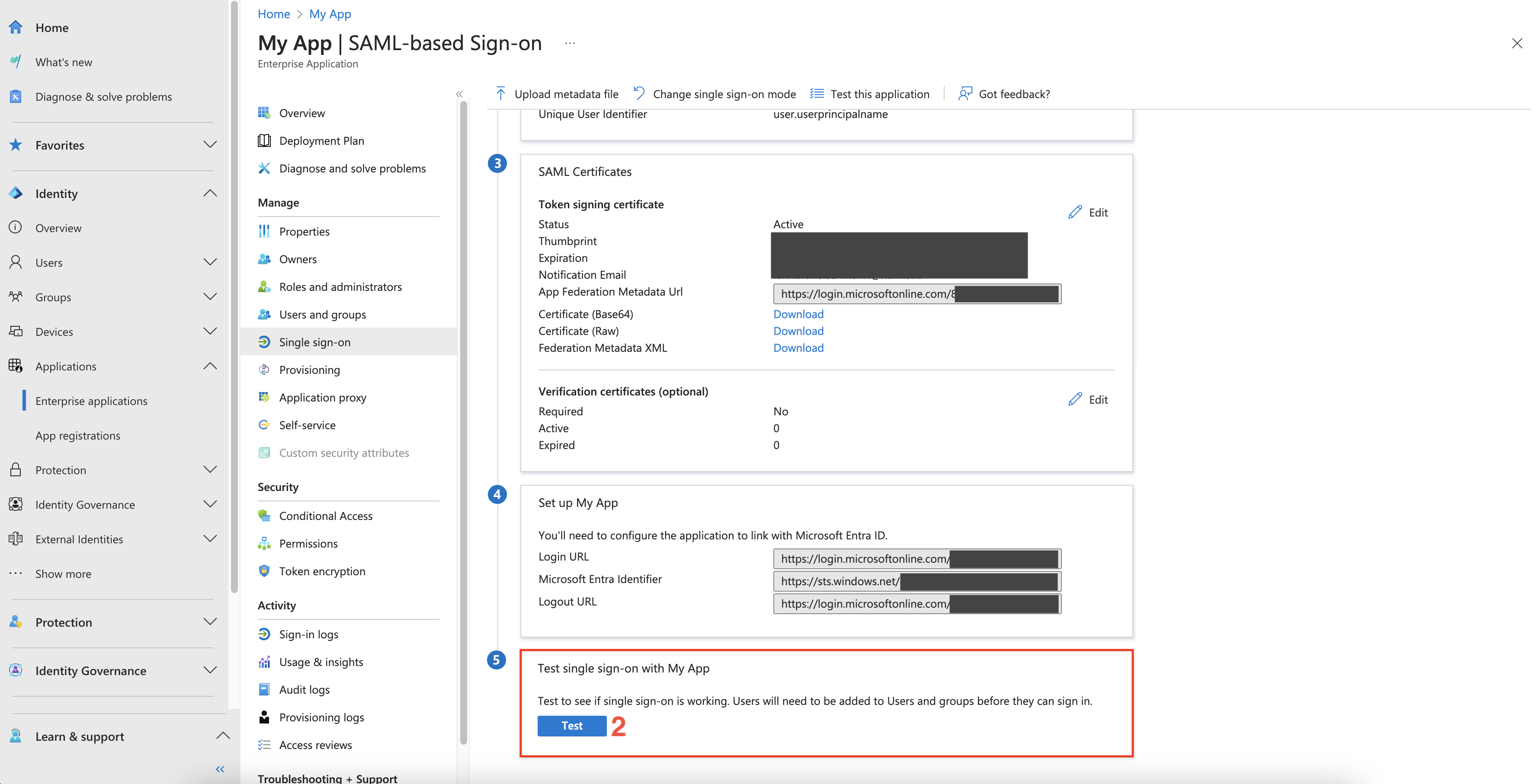 Testing IdP-initiated single sign-on with your Entra application