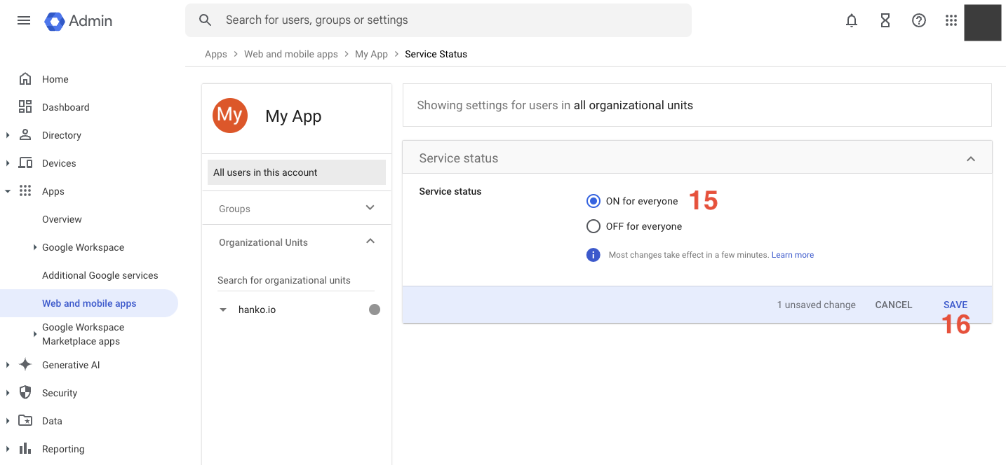Configure user access for your application