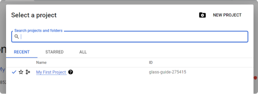 Google settings option