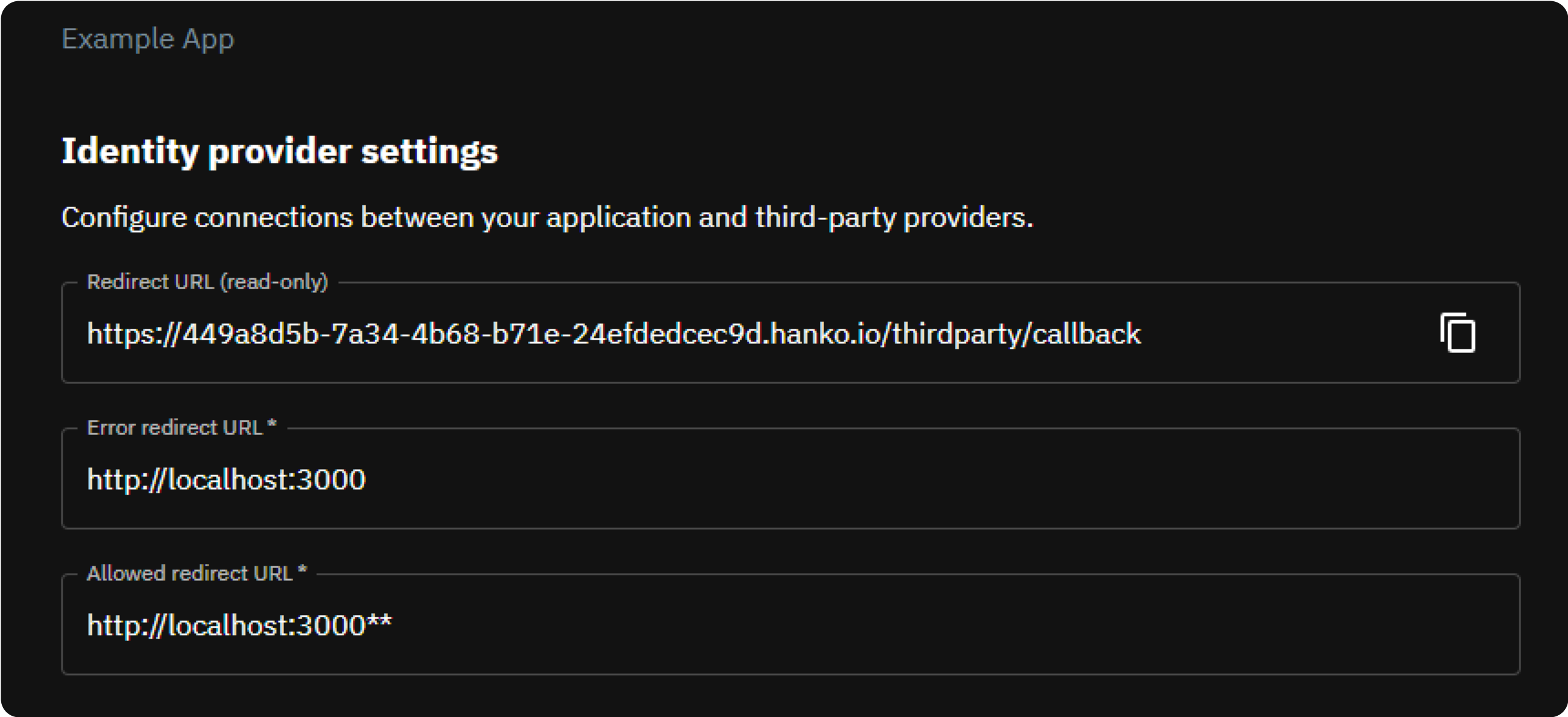Hanko Callback URL