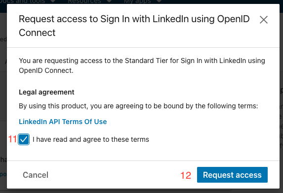 request access for sign in