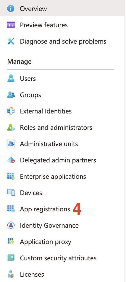 Access app registrations