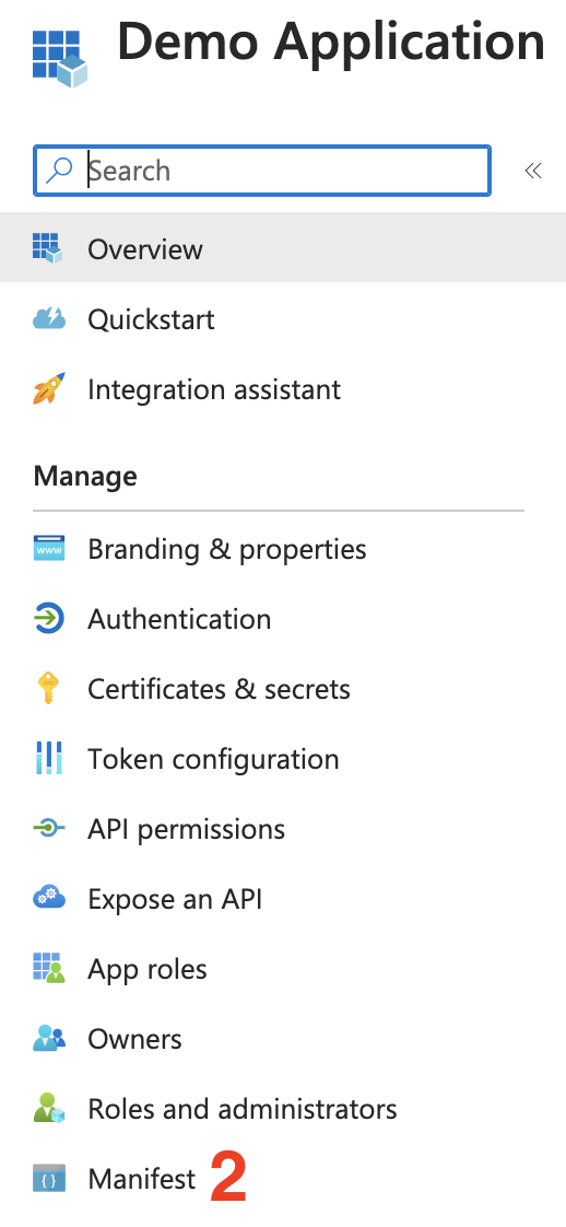 View app manifest