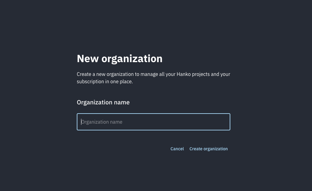Hanko Cloud Organization