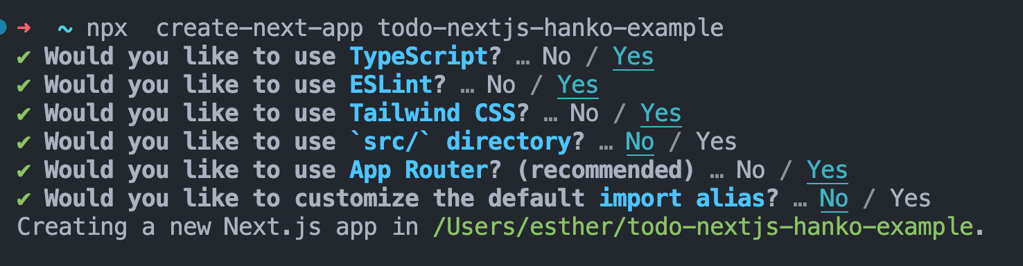 next config
