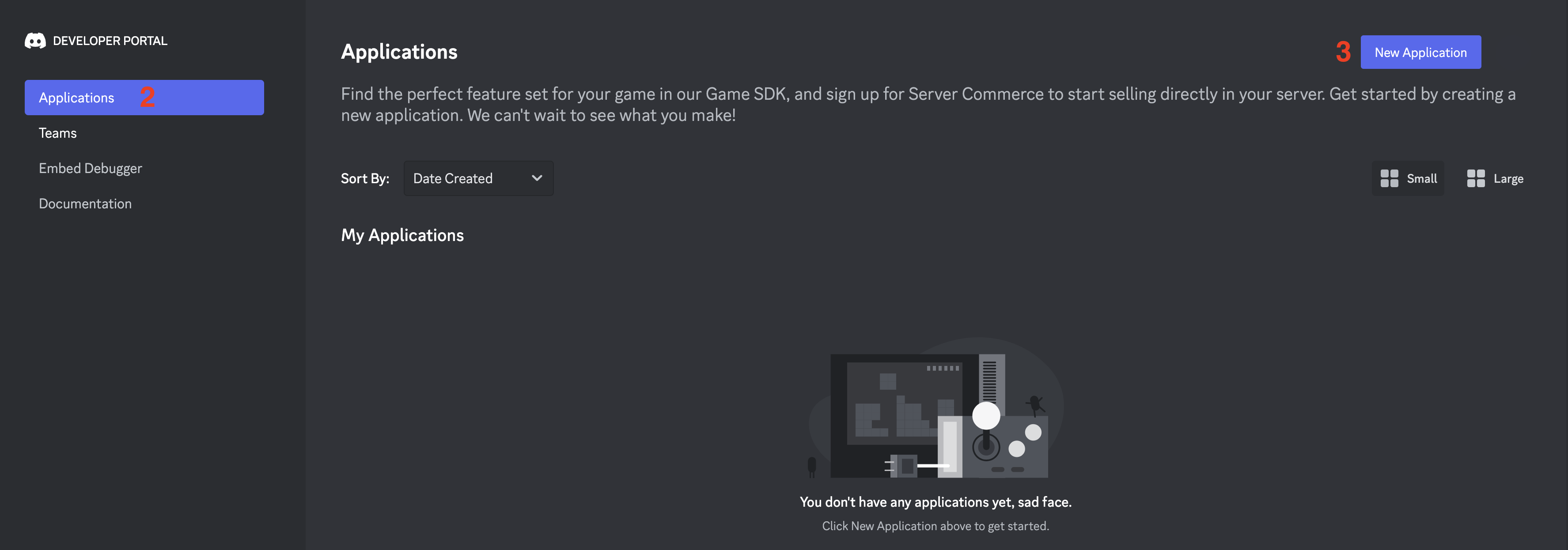 Create a new application