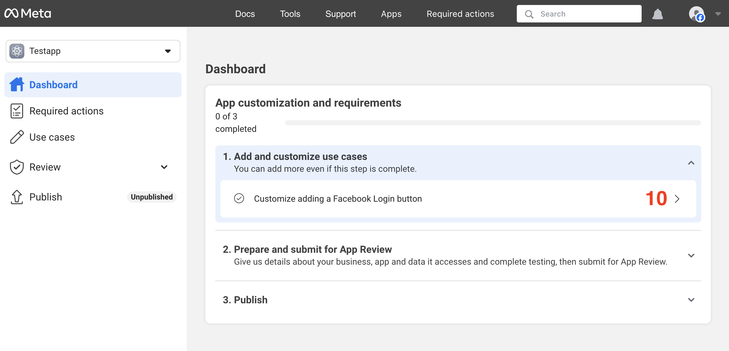 Facebook customize login use case