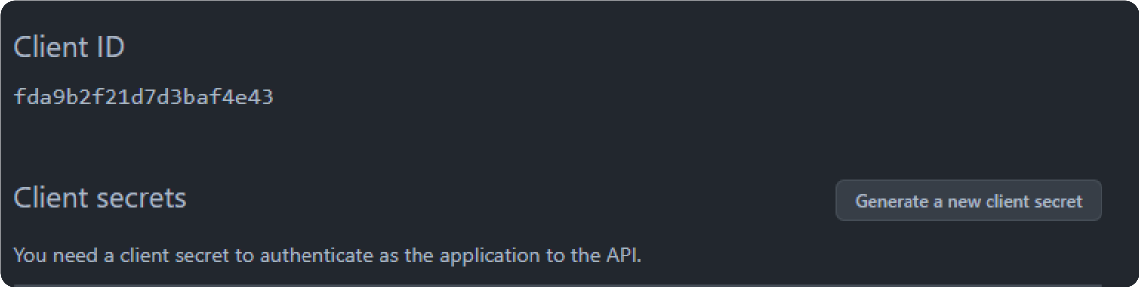 GitHub OAuth registration form