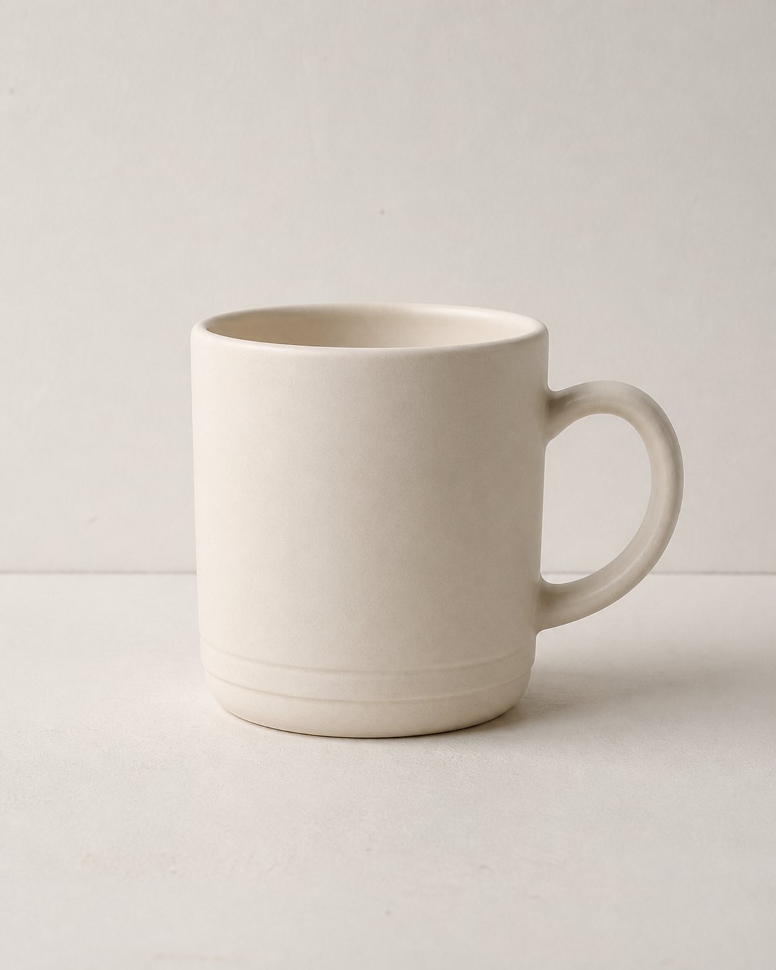 Plain mug product photo before editing