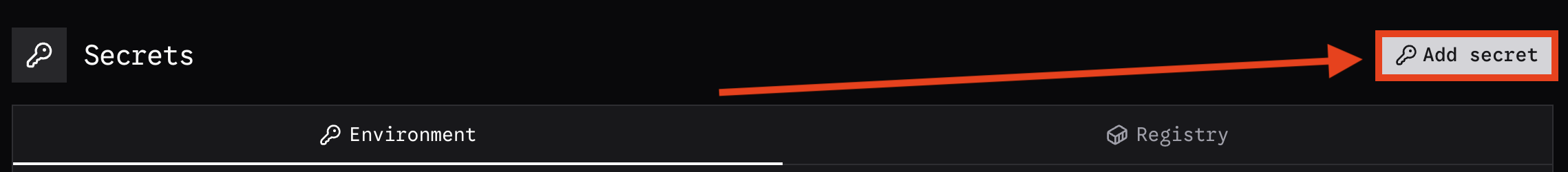 Secrets Tab