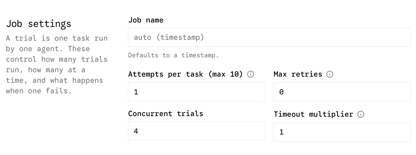 Select Job Settings