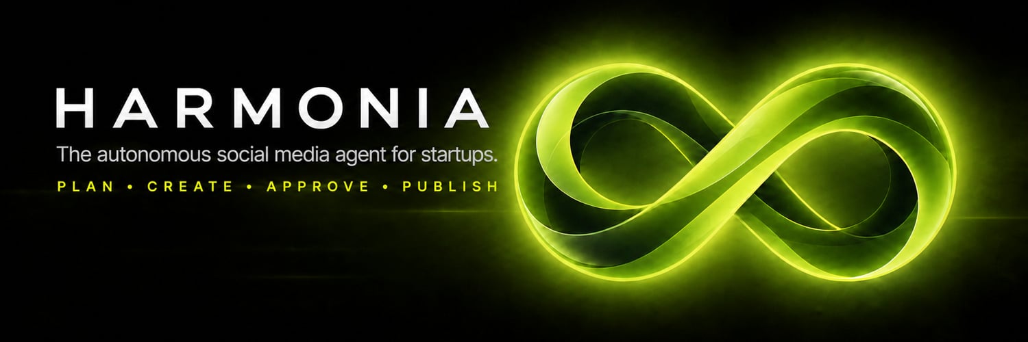 Harmonia — the autonomous social media agent for startups