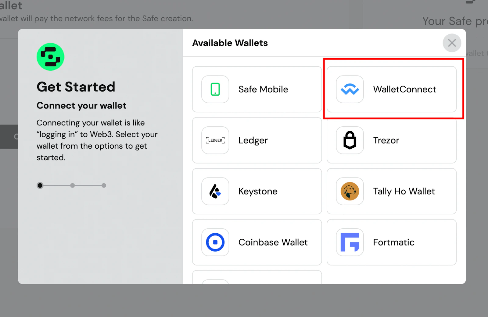 Connect Wallet via WalletConnect