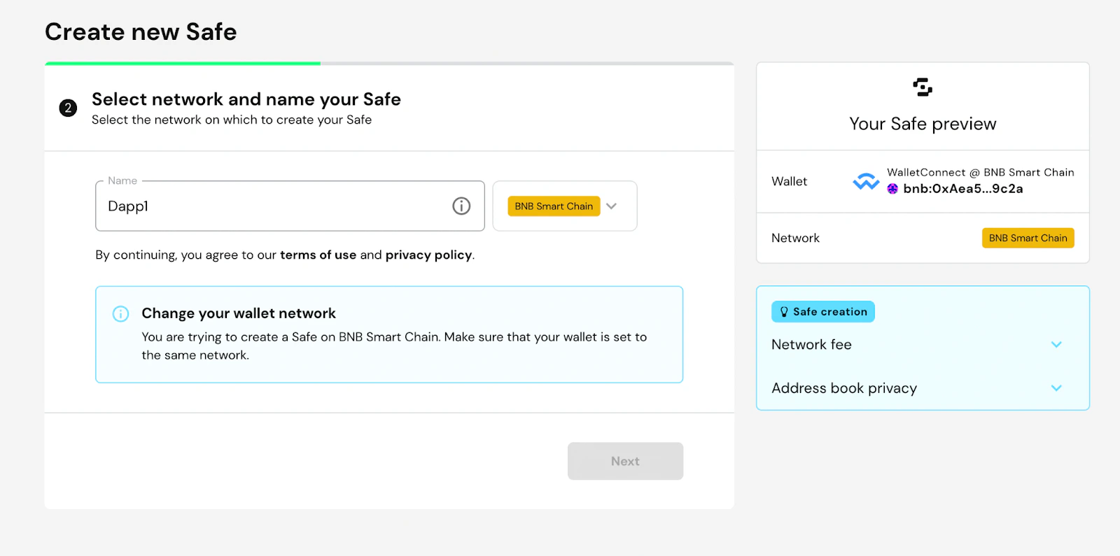 Safe Setup
