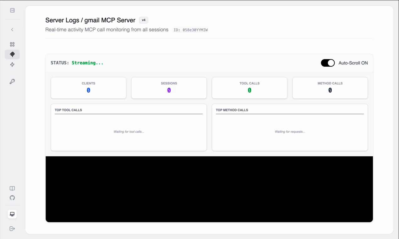 Gmail MCP Server Realtime access logs