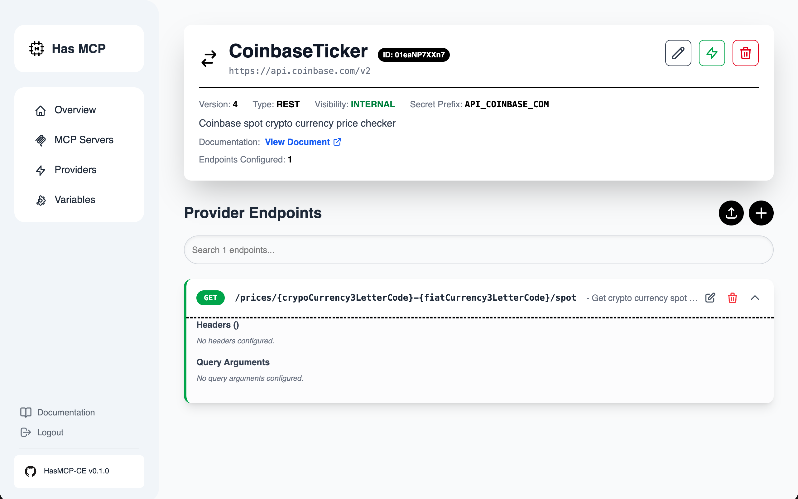 MCP Provider with a Single Endpoint