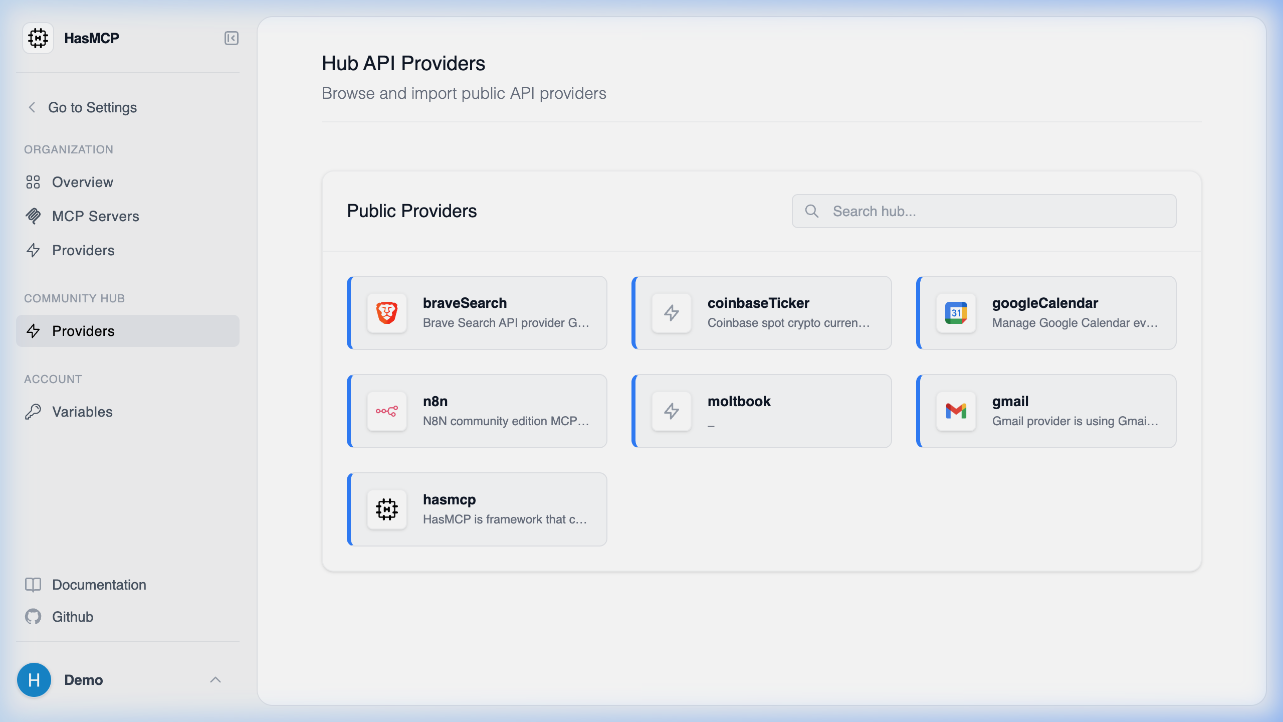 Community Hub HasMCP Provider