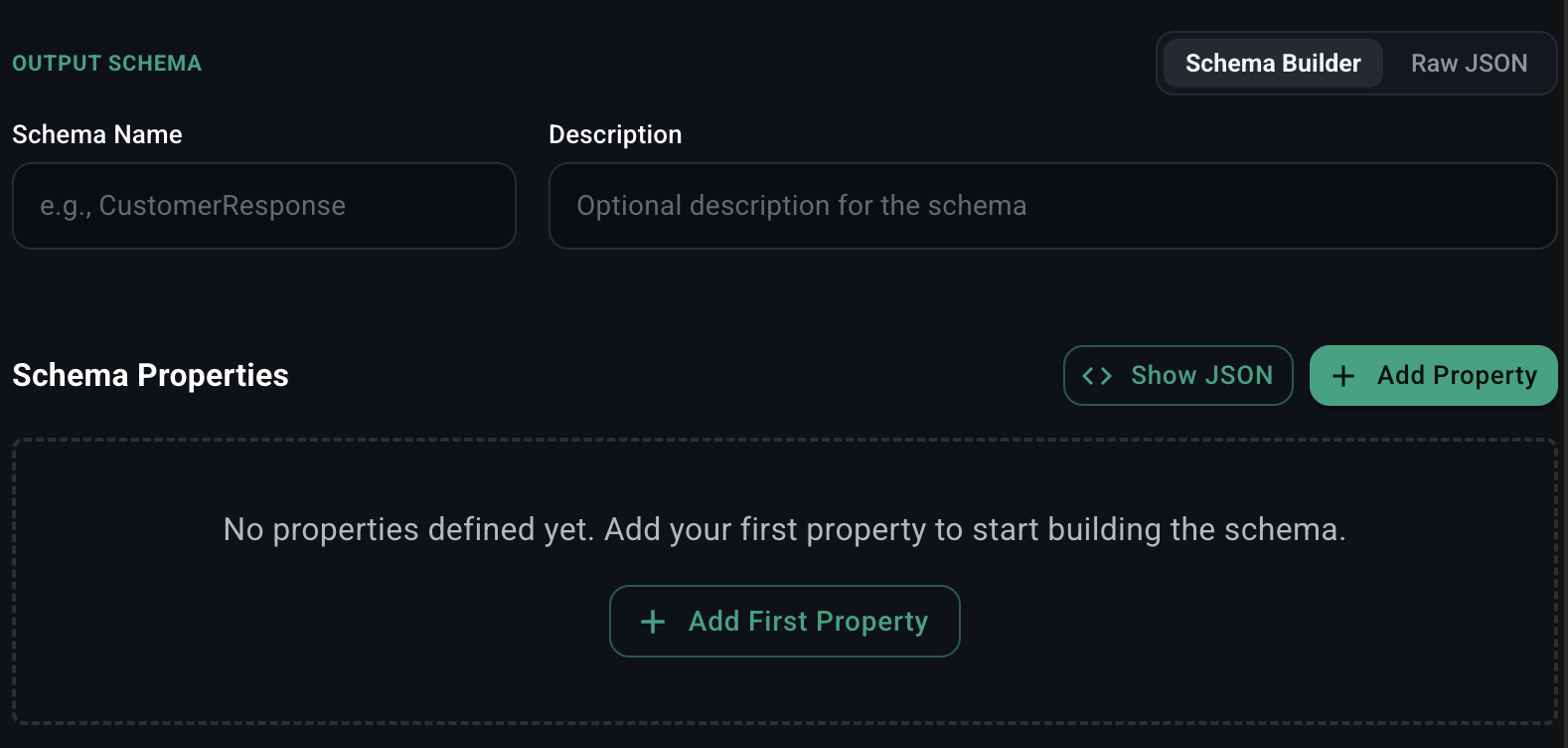 Output Schema Builder