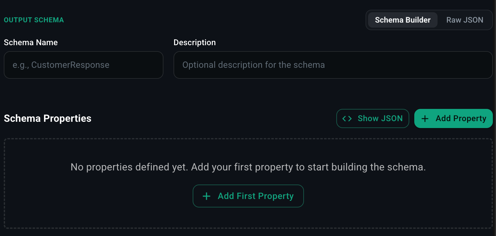 Output Schema Builder