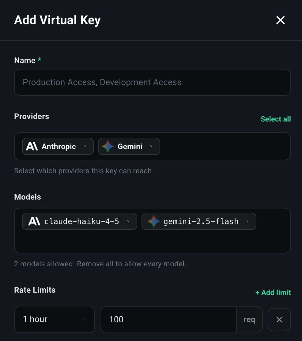 Add Virtual Key Dialog