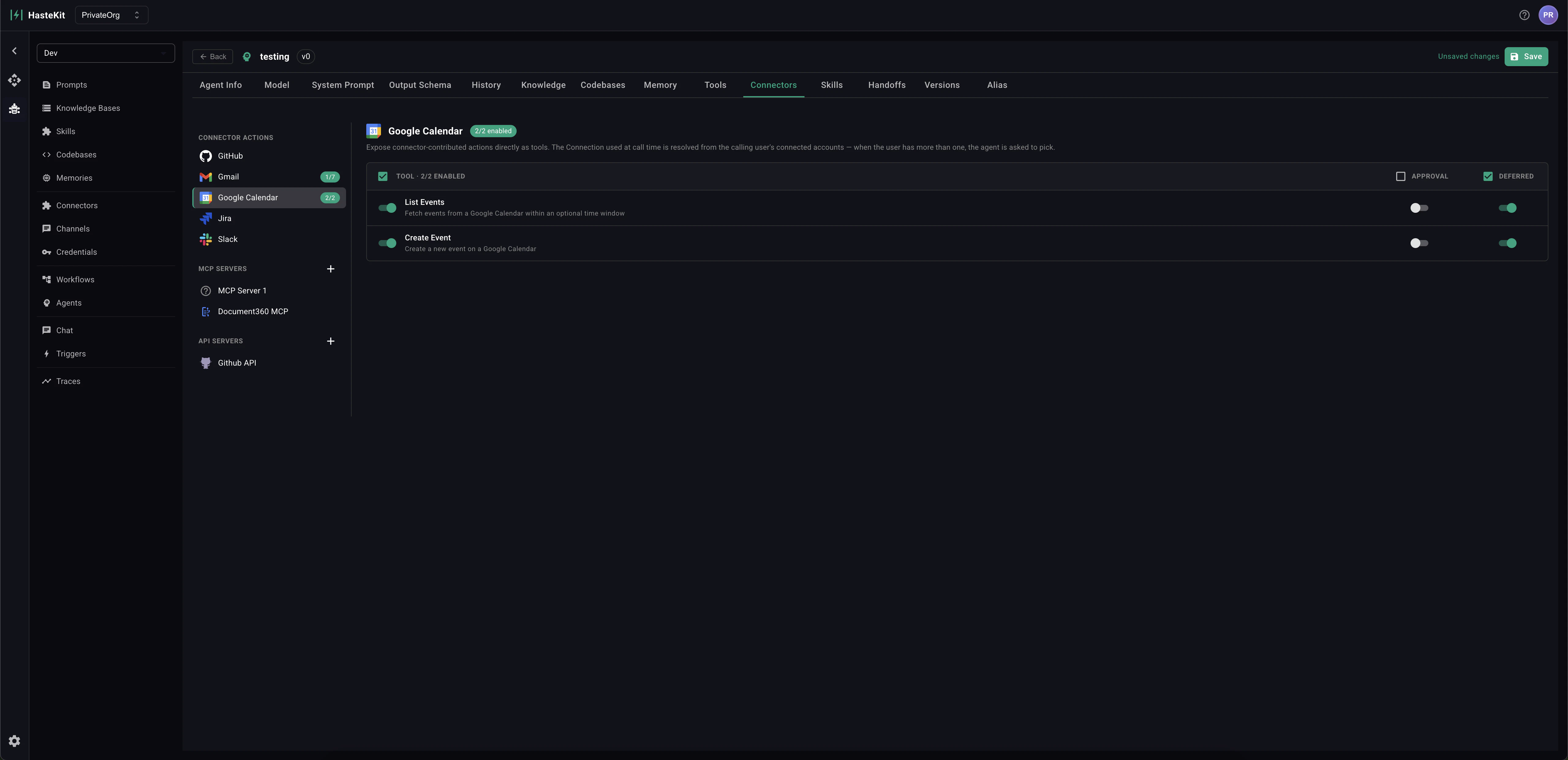 Deferred tool toggle