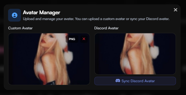 Avatar Manager Interface