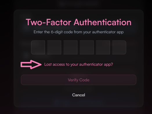2FA Lost