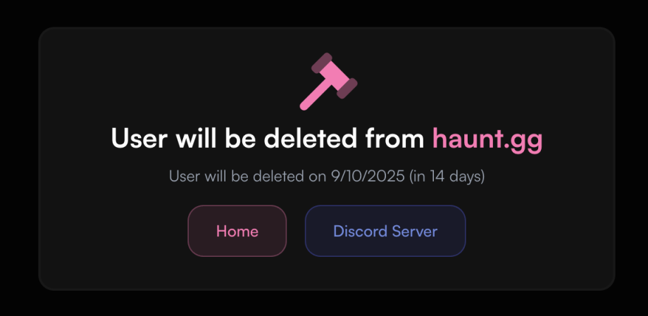 Account scheduled for deletion indicator